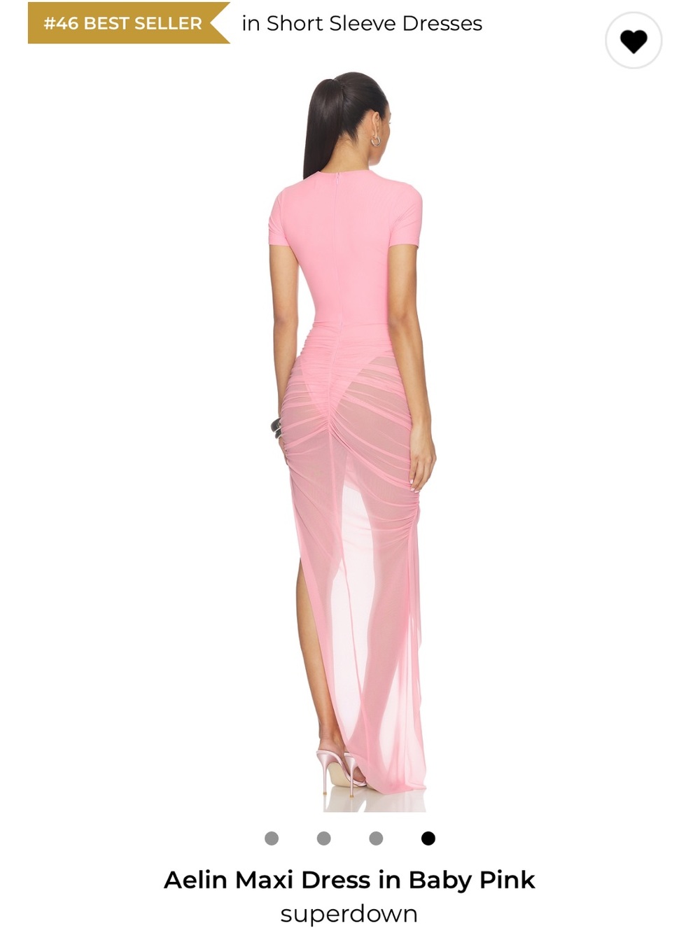 Superdown aelin maxi dress in baby pink - Picture 2 of 3